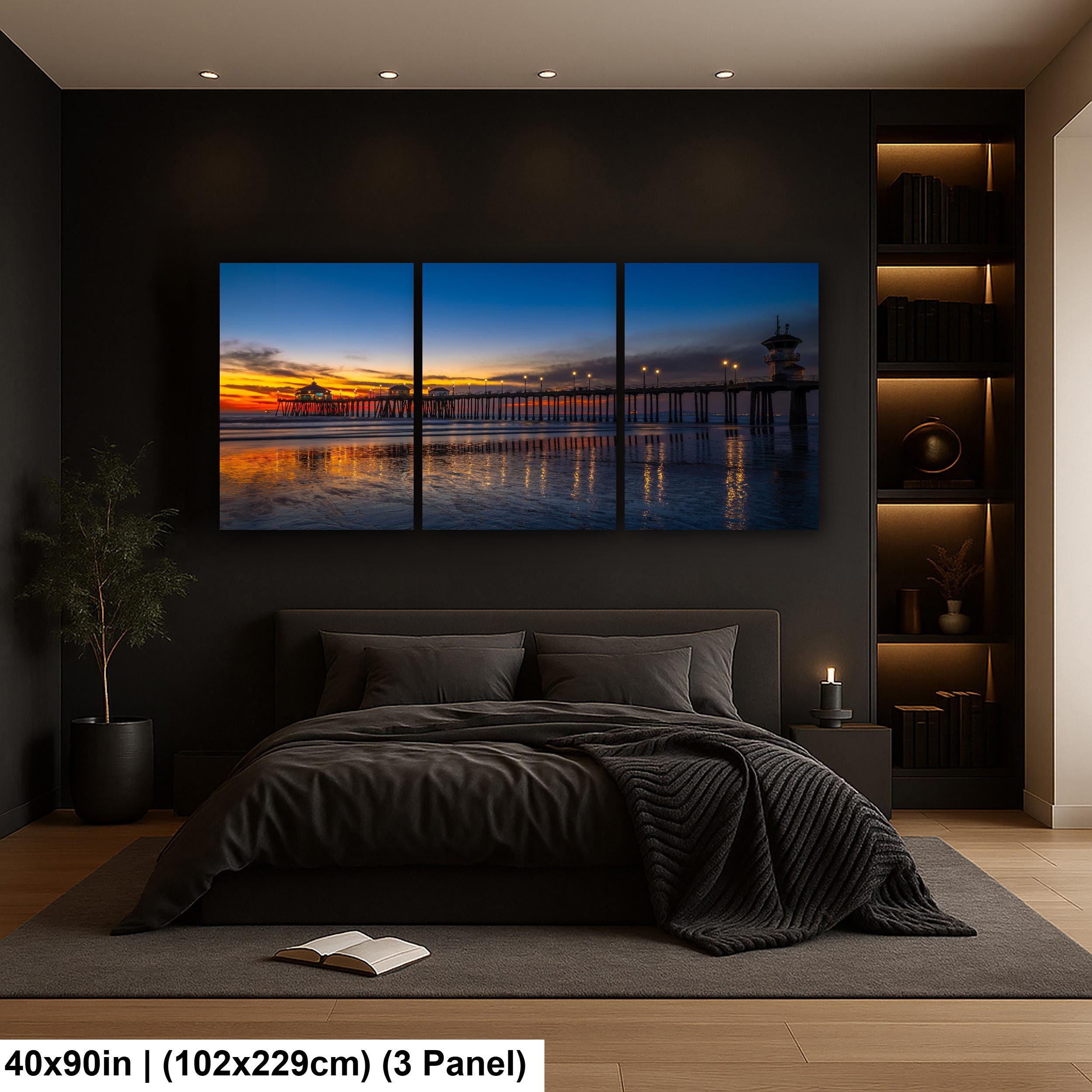 Pier Reflections: Huntington Beach Pier California Photography Wall Art