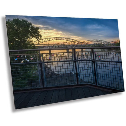 Kansas City Bridge Riverfront Locks of Love Photography Wall Art