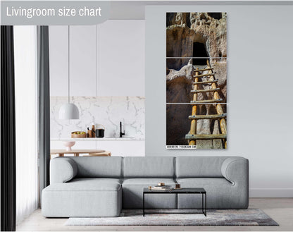 Ladders of Legacy: Exploring Bandelier National Monument Los Alamos New Mexico Wall Art Print Aluminum/Acrylic/Metal/Canvas