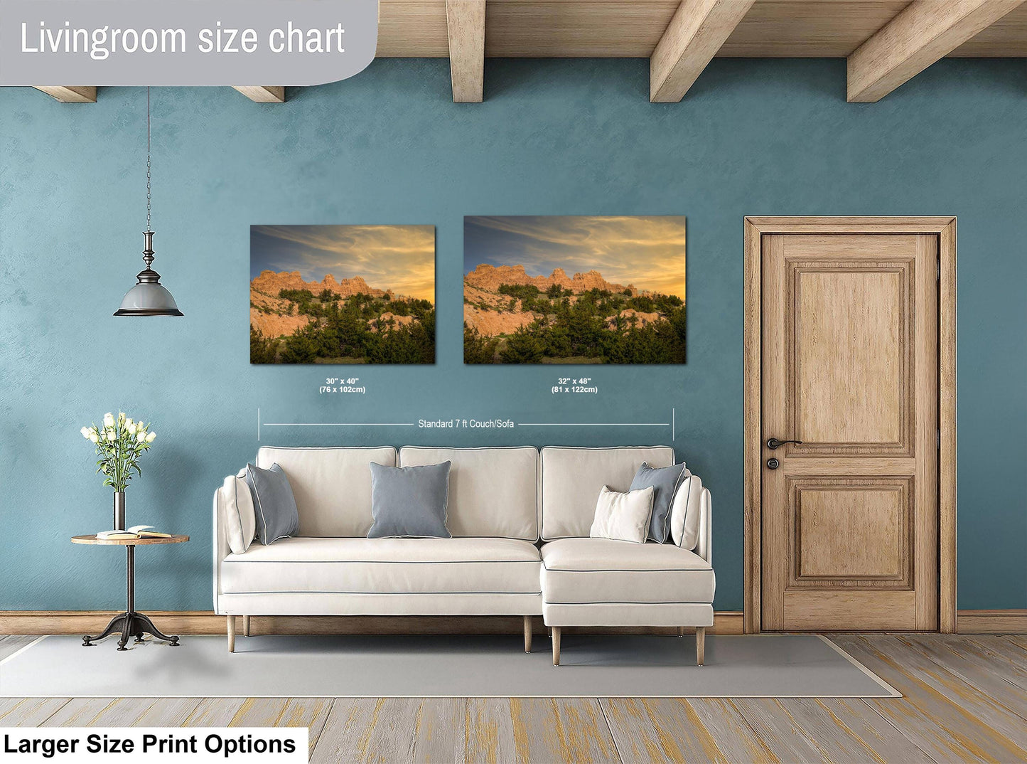 Badlands National Park Golden Rock Sunset Landscape Photography Wall Art