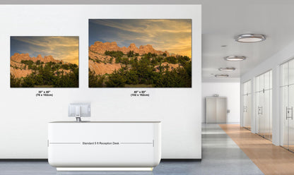 Badlands National Park Golden Rock Sunset Landscape Photography Wall Art