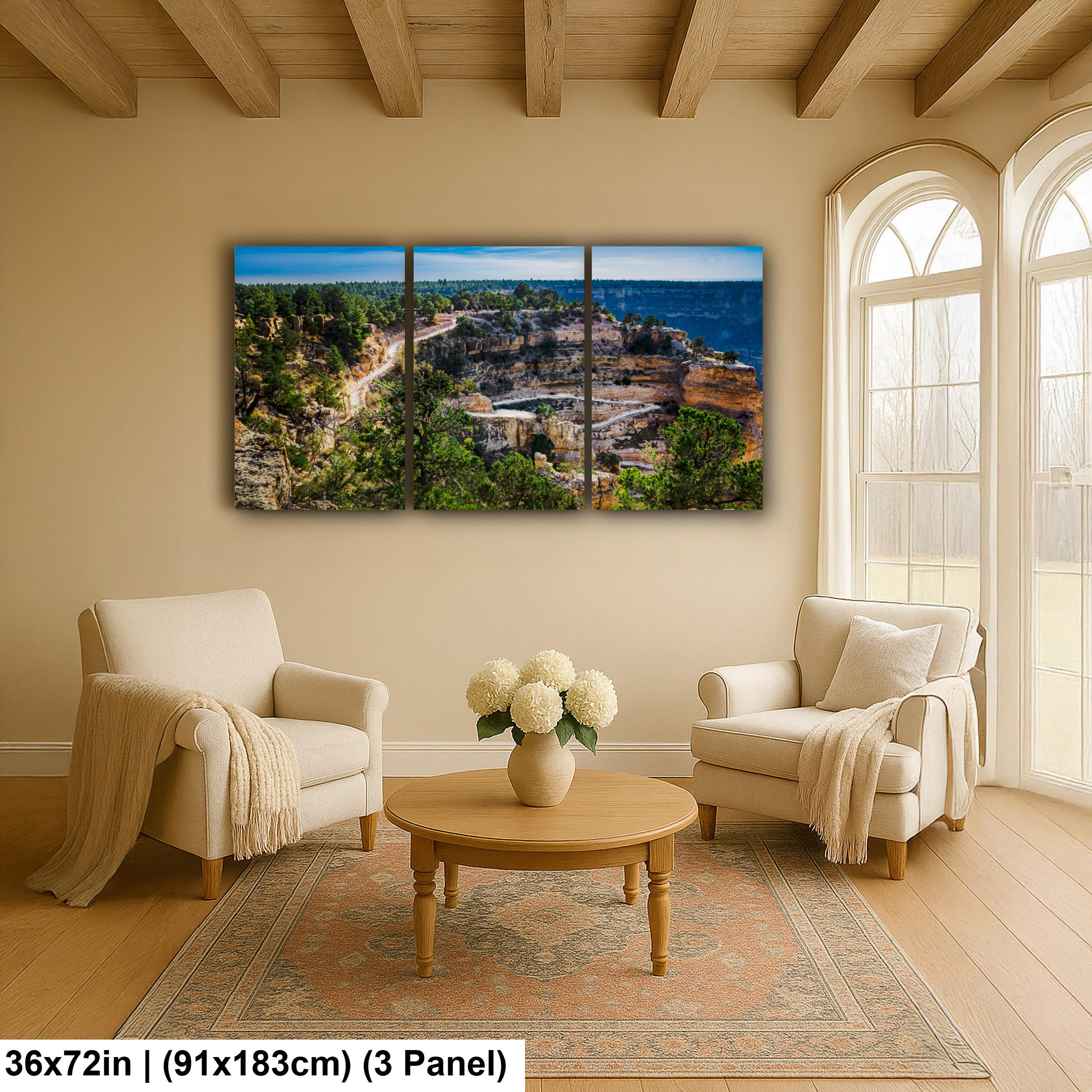Bright Angel Trail Switchbacks, Grand Canyon South Rim Arizona Wall Art, Canyon Hiking Photography Print