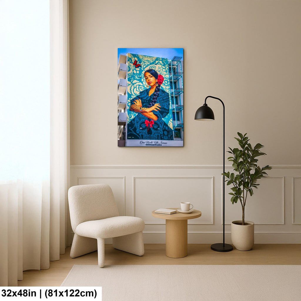 Tucson Mural - La Mujer Butterfly Mural, The Woman Portrait, Photography Print Wall Art