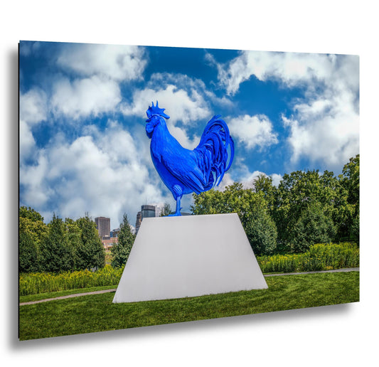 Blue Rooster Sculpture Minneapolis Sculpture Garden Minnesota Photography Print Wall Art Home Decor
