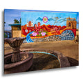 Tucson Mural - Cultural Heritage Mural With Fountain, Photography Print Wall Art