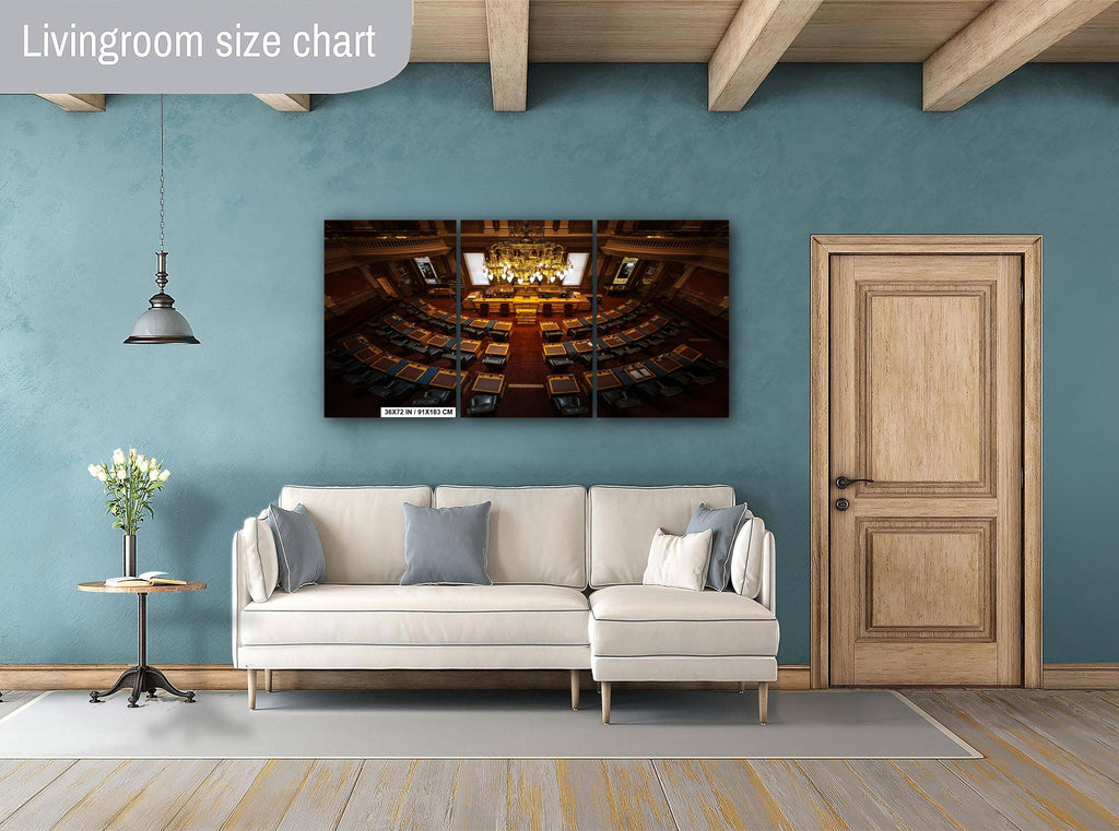 Colorado State Capitol Senate Chamber Print: Denver Legislative Interior Wall Art