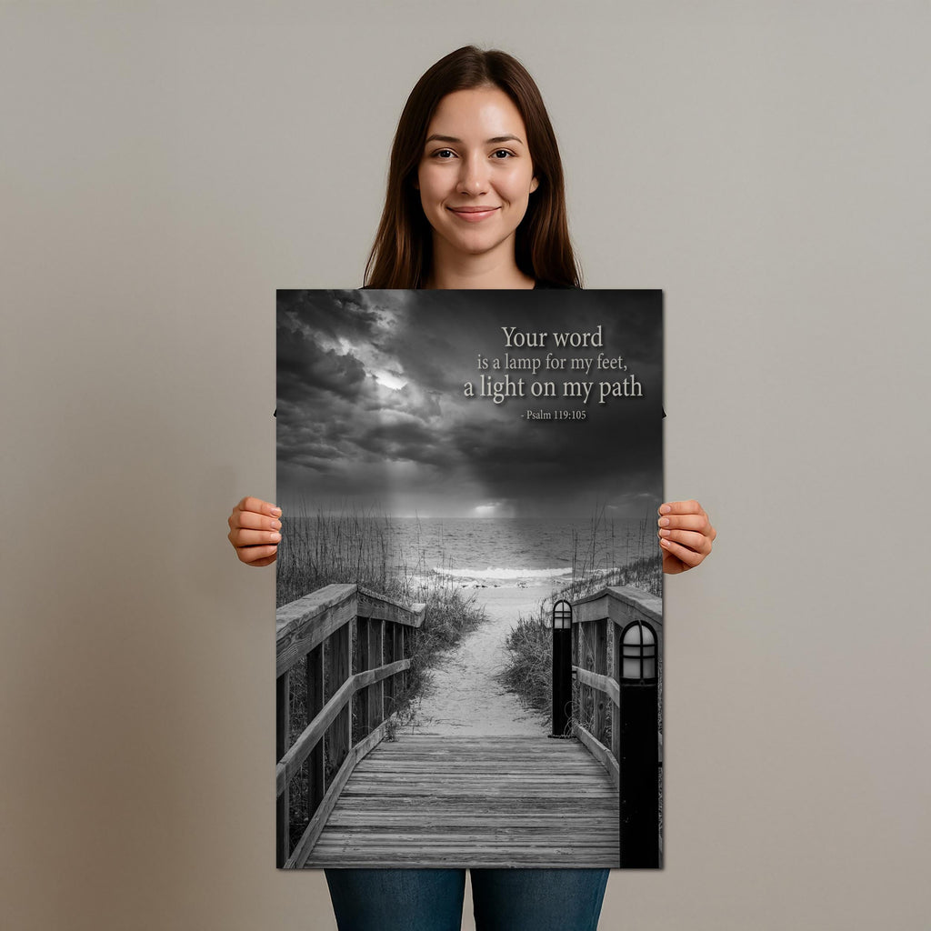 Psalm 119:105 Wall Art - Florida Coastal Photography | Beach Path Faith Decor