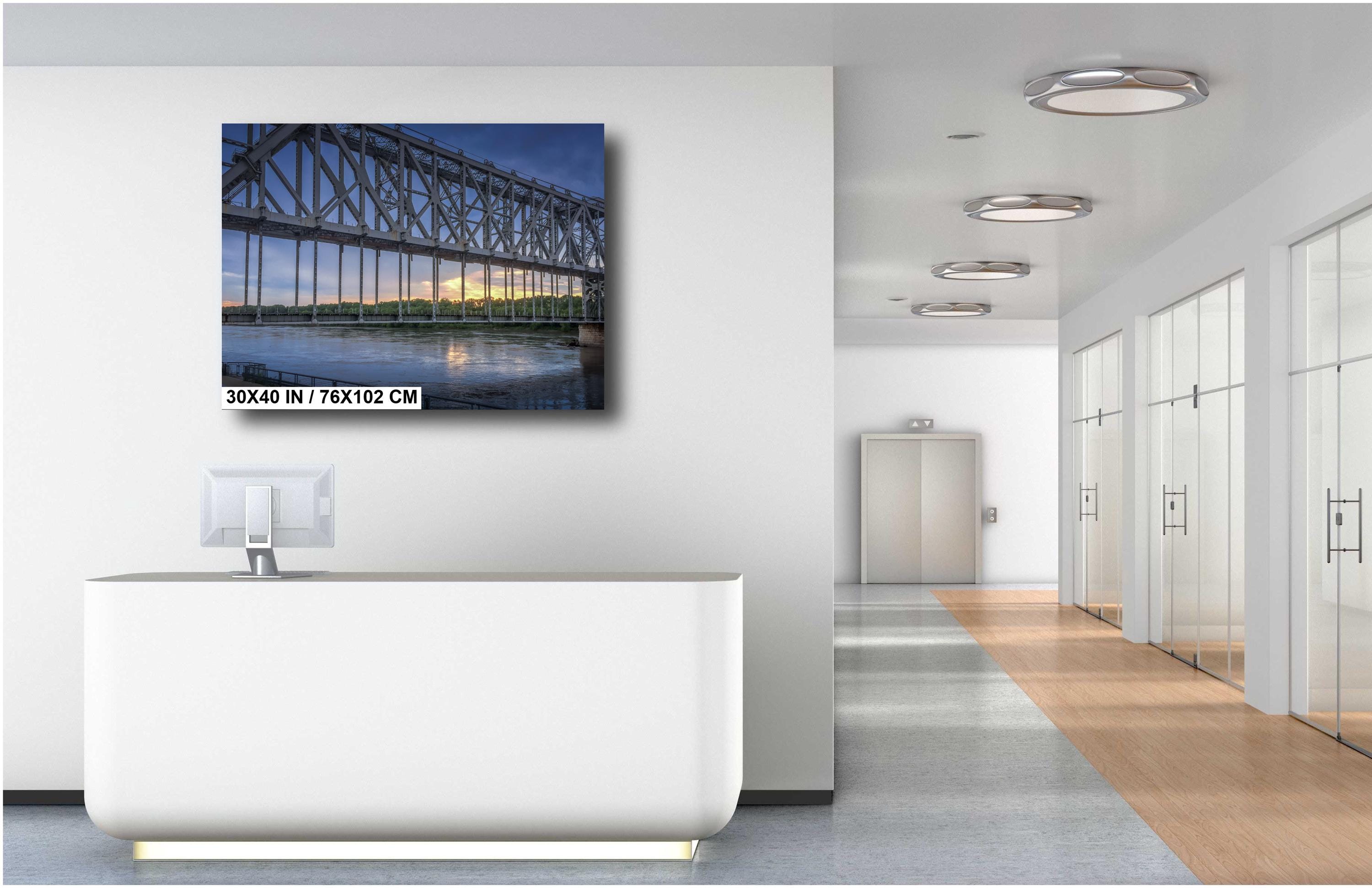 ASB Railroad Bridge Photo: Kansas City Missouri Steel Photography Wall Art