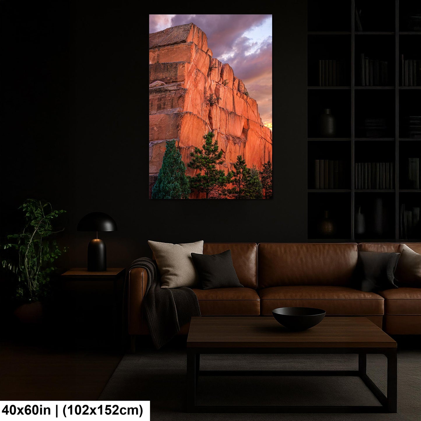 Red Sandstone Cliffs Photography Print, Red Rock Canyon Open Space Colorado Springs, Dramatic Sunset Wall Art