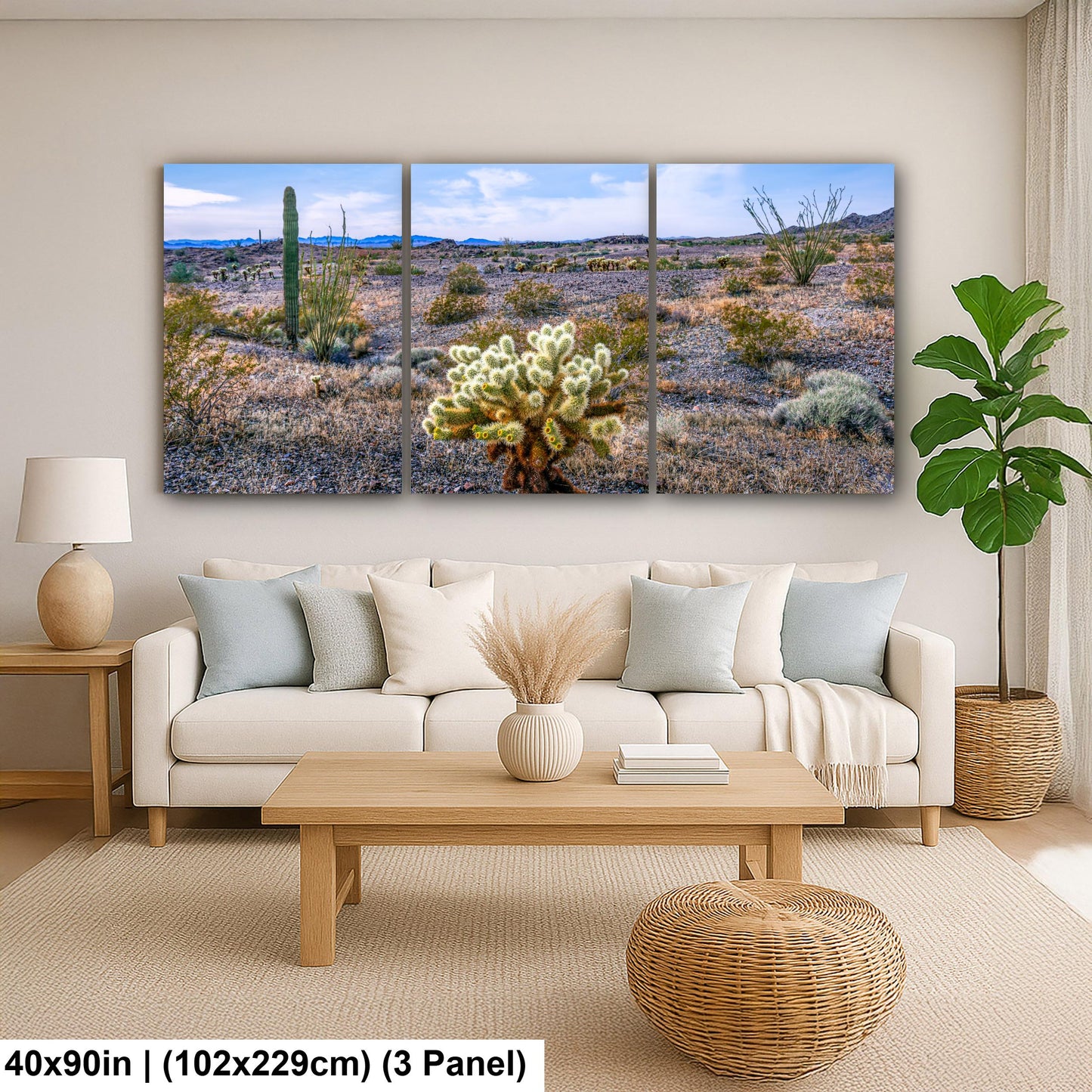 Teddy Bear Cholla in Bloom, Quartzsite Arizona Desert Landscape Photography Print