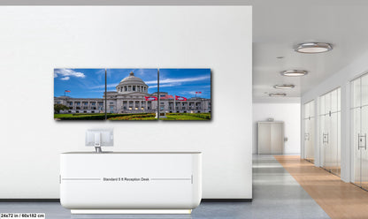 Arkansas State Capitol with Flags, Little Rock Arkansas, Photography Print Wall Art