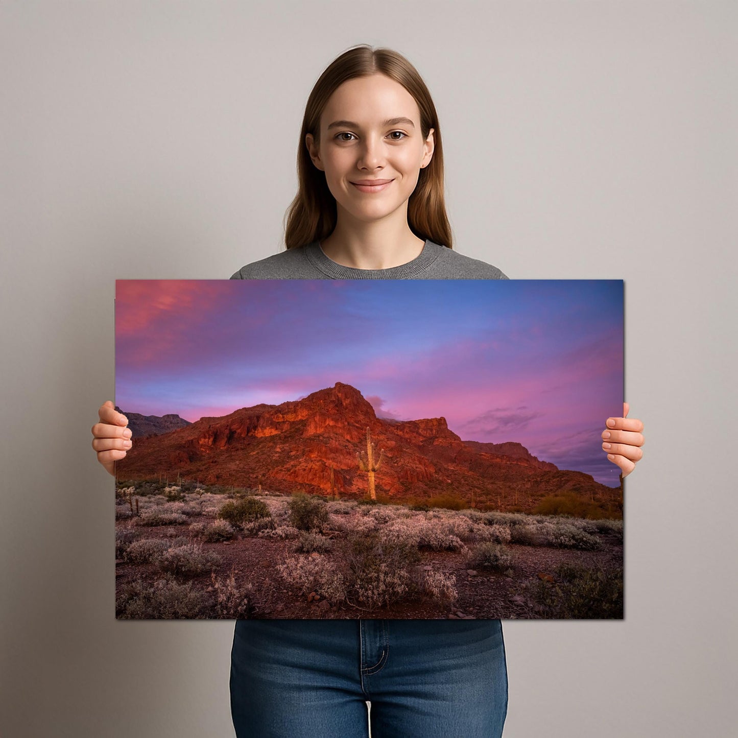 Gold Canyon Red Rock Sunset Arizona Desert Mountain Landscape Photography Wall Art
