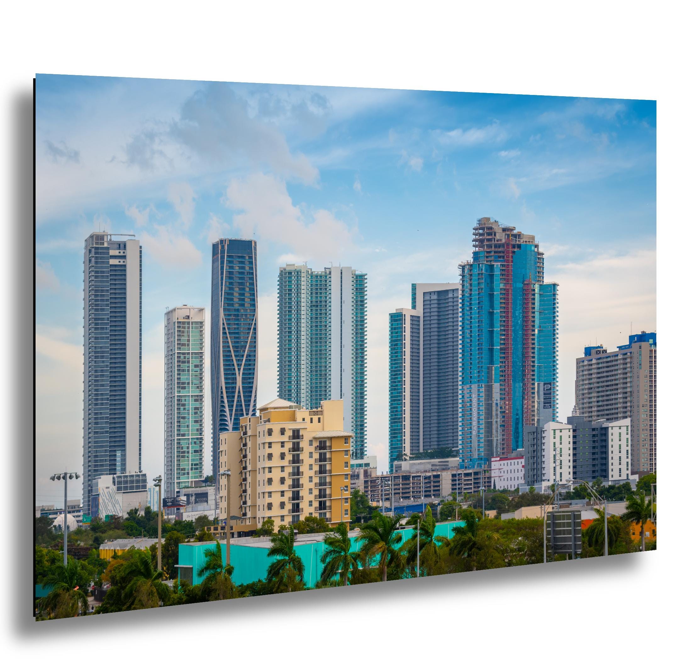 Miami Skyline Canvas Print - Downtown Miami Wall Art | Biscayne Bay Panorama