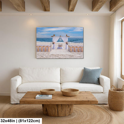 Beach Wedding Ceremony Setup, Gulf Shores Alabama, Photography Print Wall Art