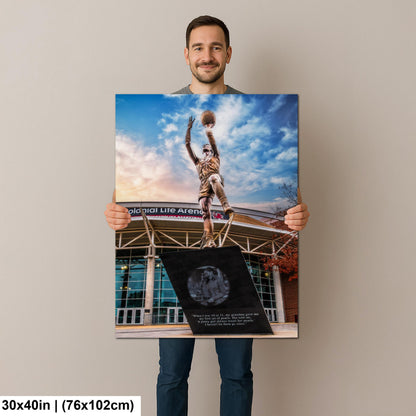 A'ja Wilson Statue Print, Colonial Life Arena USC Columbia Photography Wall Art