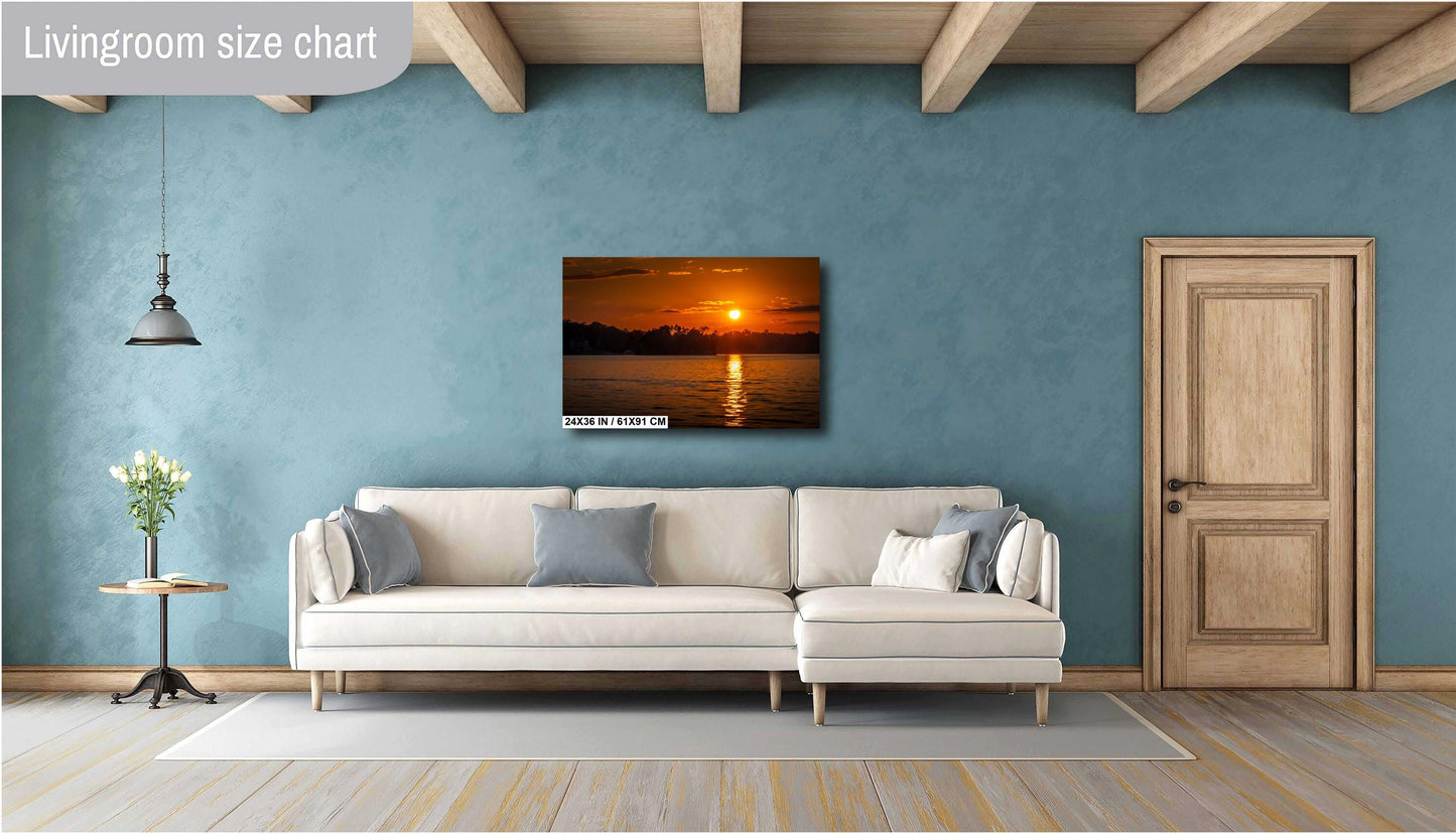 Moments Before Sundown on Lake Keowee South Carolina Print Wall Art Photography Aluminum/Acrylic/Metal/Canvas Nature Home Decor Photography