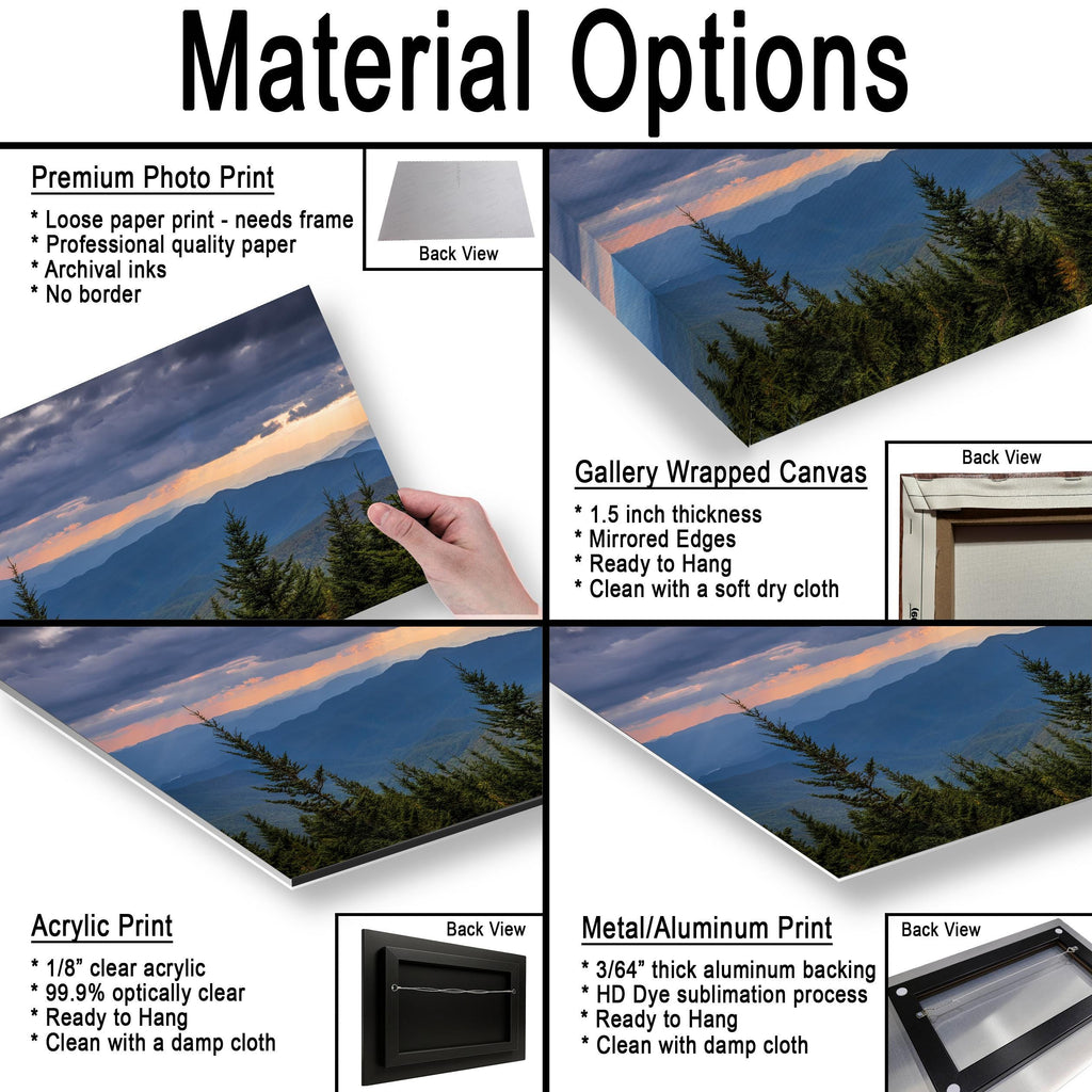 Storm Break: Mountain View Great Smoky Mountains Tennessee Photo Wall Art