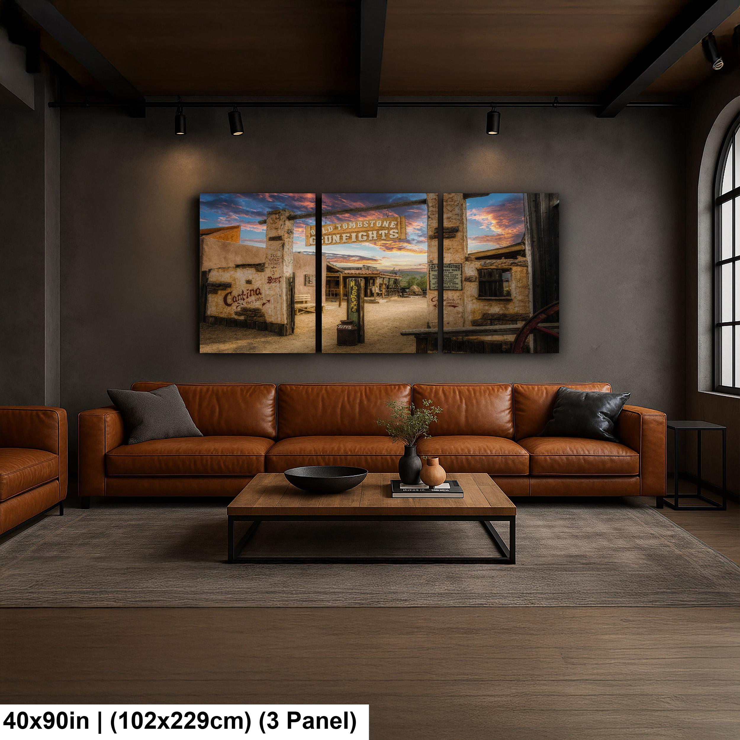 Old Tombstone Gunfights Arizona Western Town Architecture Desert Wall Art