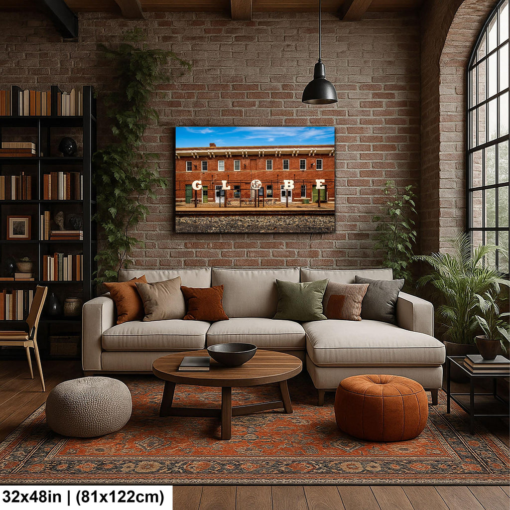 Globe Arizona Train Depot Photography Print, Railroad Americana Wall Art