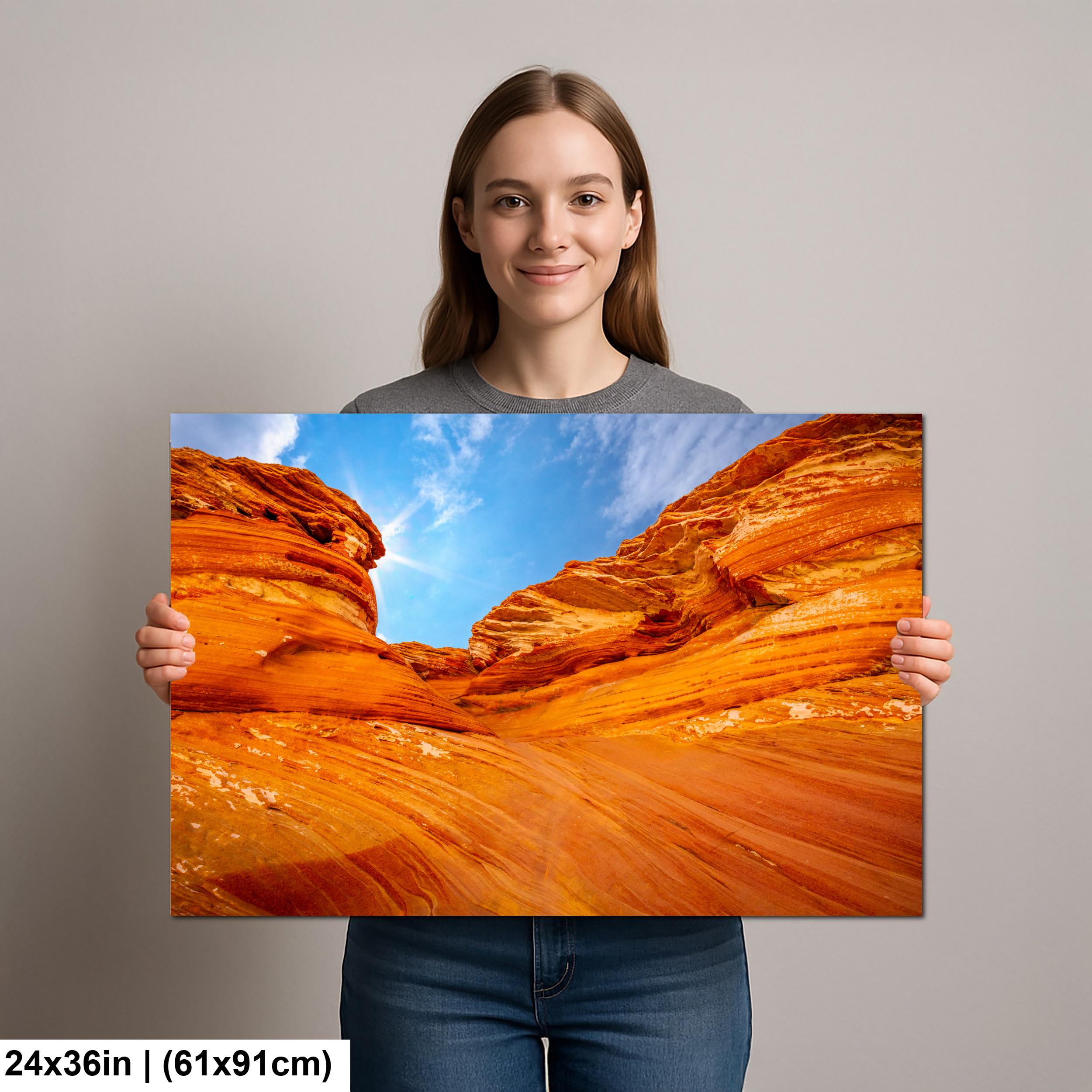 Northern Arizona Swirling Red Sandstone Formations Photography Print, Southwest Desert Wall Art