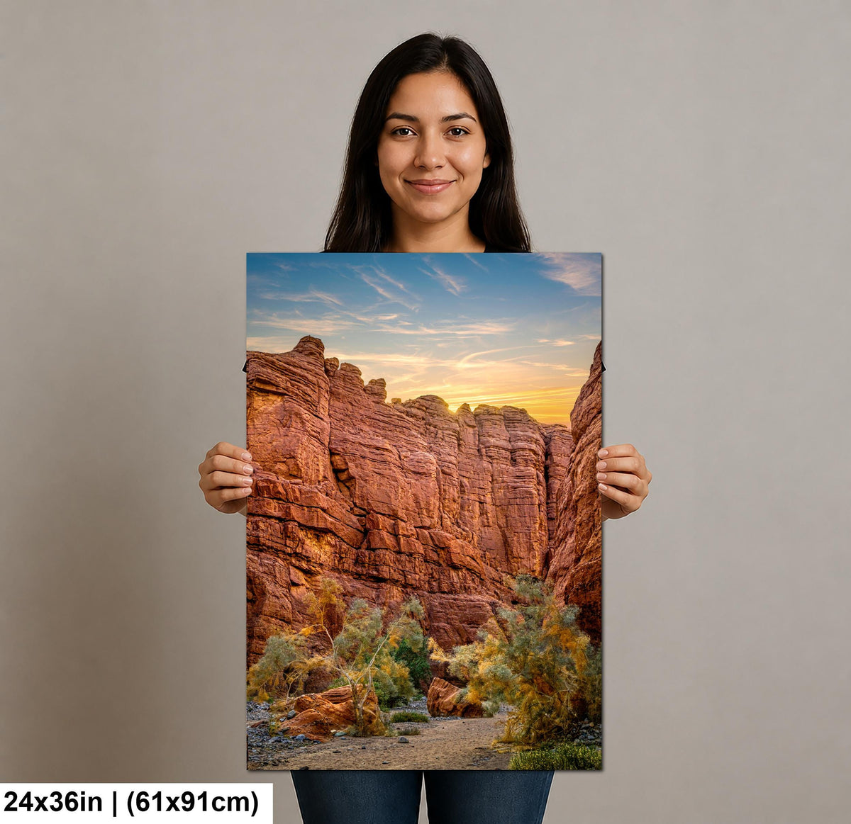 Towering Cliffs: Ladder Canyon Mecca Hills California Desert Photo Wall Art