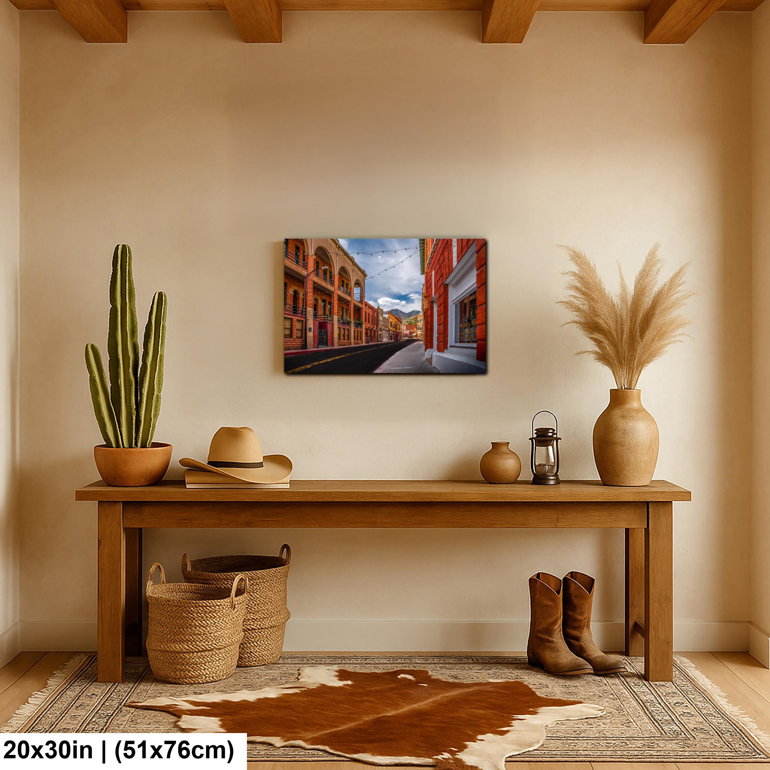 Bisbee Arizona Historic Streetscape, Colorful Downtown Architecture Wall Art Photography