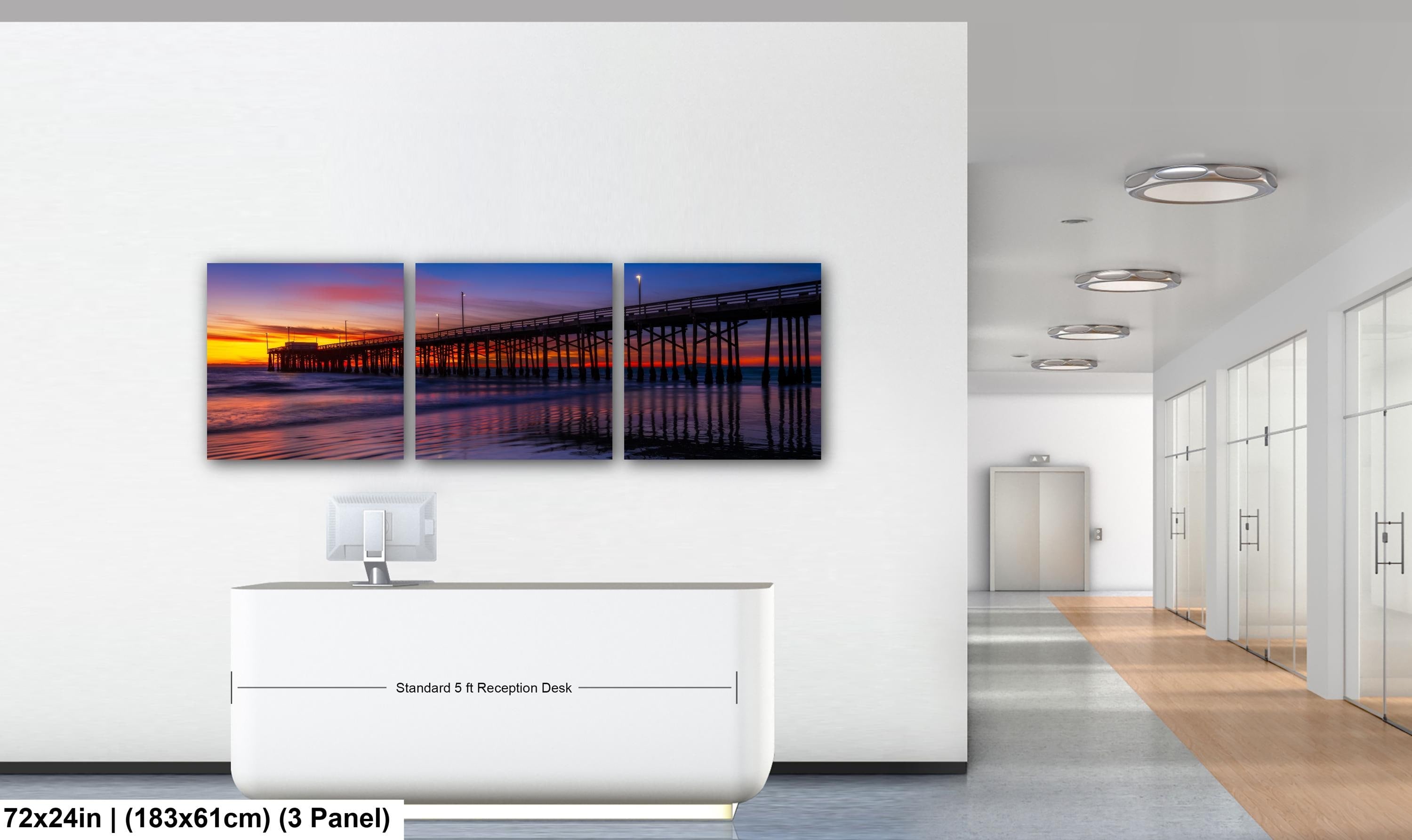 Twilight Reflections: Newport Beach Pier California Photography Wall Art