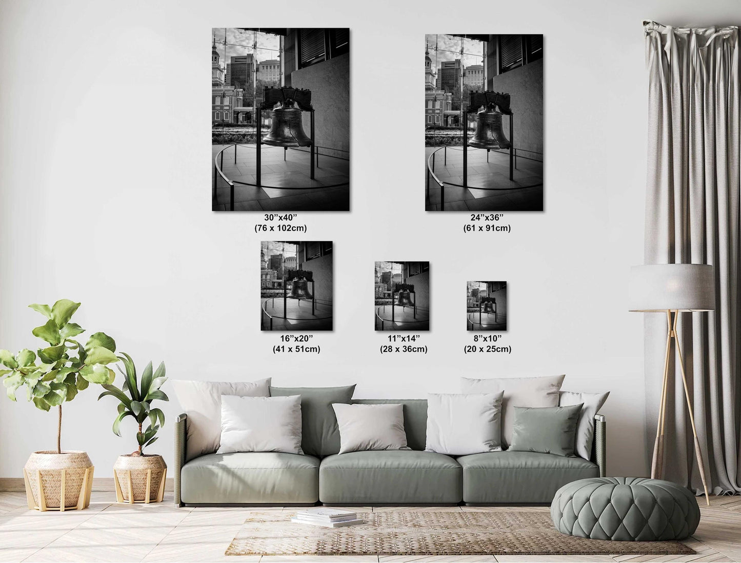 Liberty Bell Black and White Photography Print: Philadelphia Wall Art