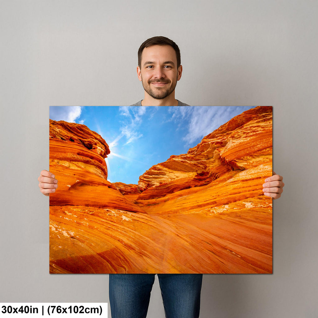 Northern Arizona Swirling Red Sandstone Formations Photography Print, Southwest Desert Wall Art