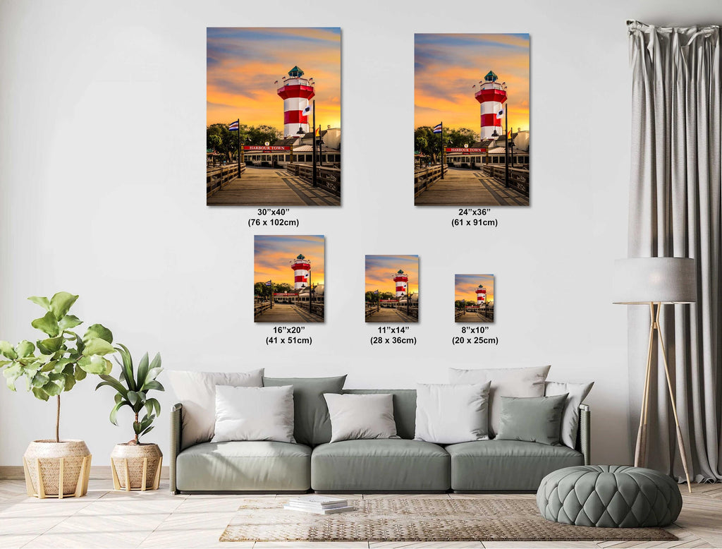 Harbour Town Glow: Sunset at Hilton Head Island South Carolina Print Wall Art Nautical Photography Aluminum/Acrylic/Metal/Canvas