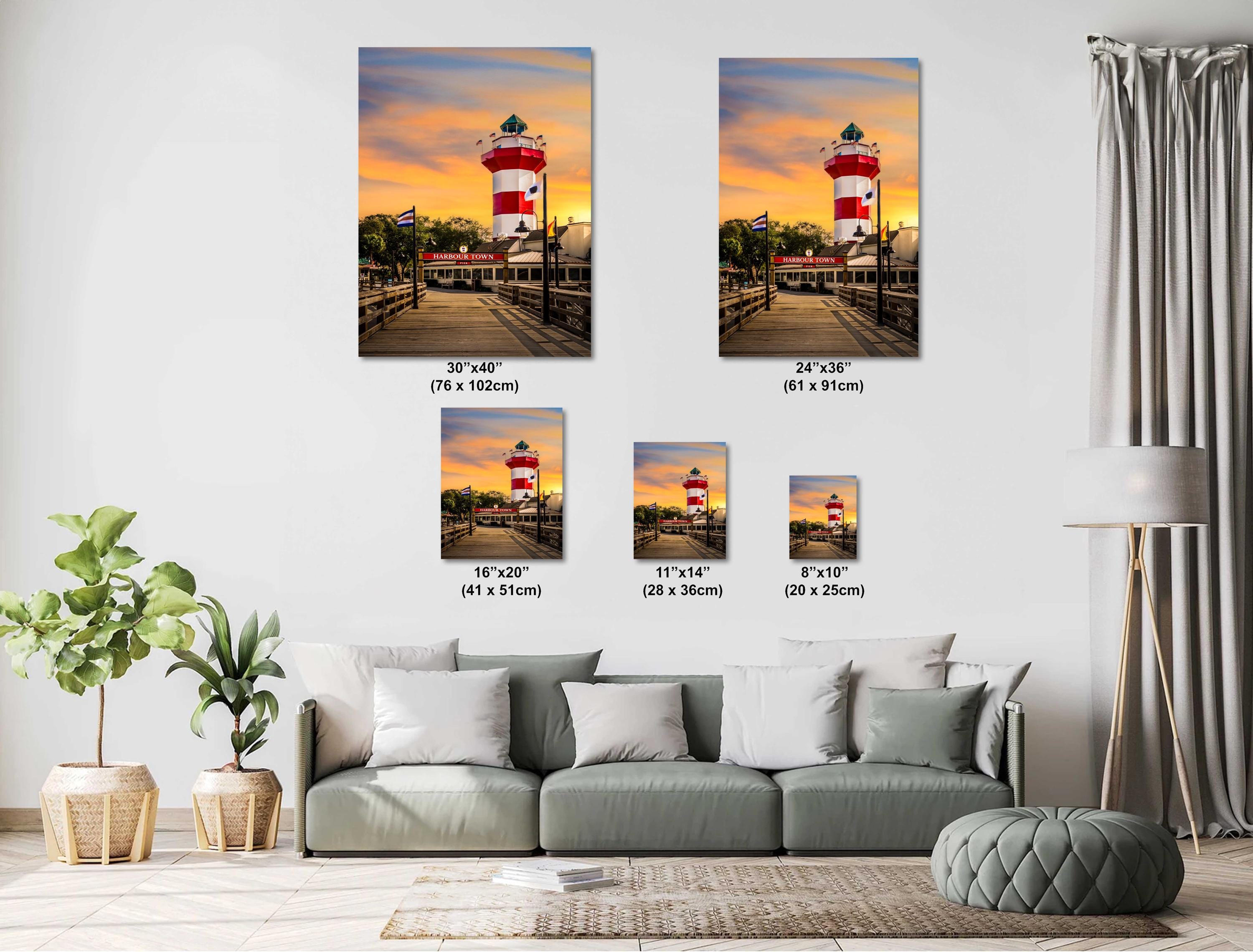 Harbour Town Glow: Sunset at Hilton Head Island South Carolina Print Wall Art Nautical Photography Aluminum/Acrylic/Metal/Canvas