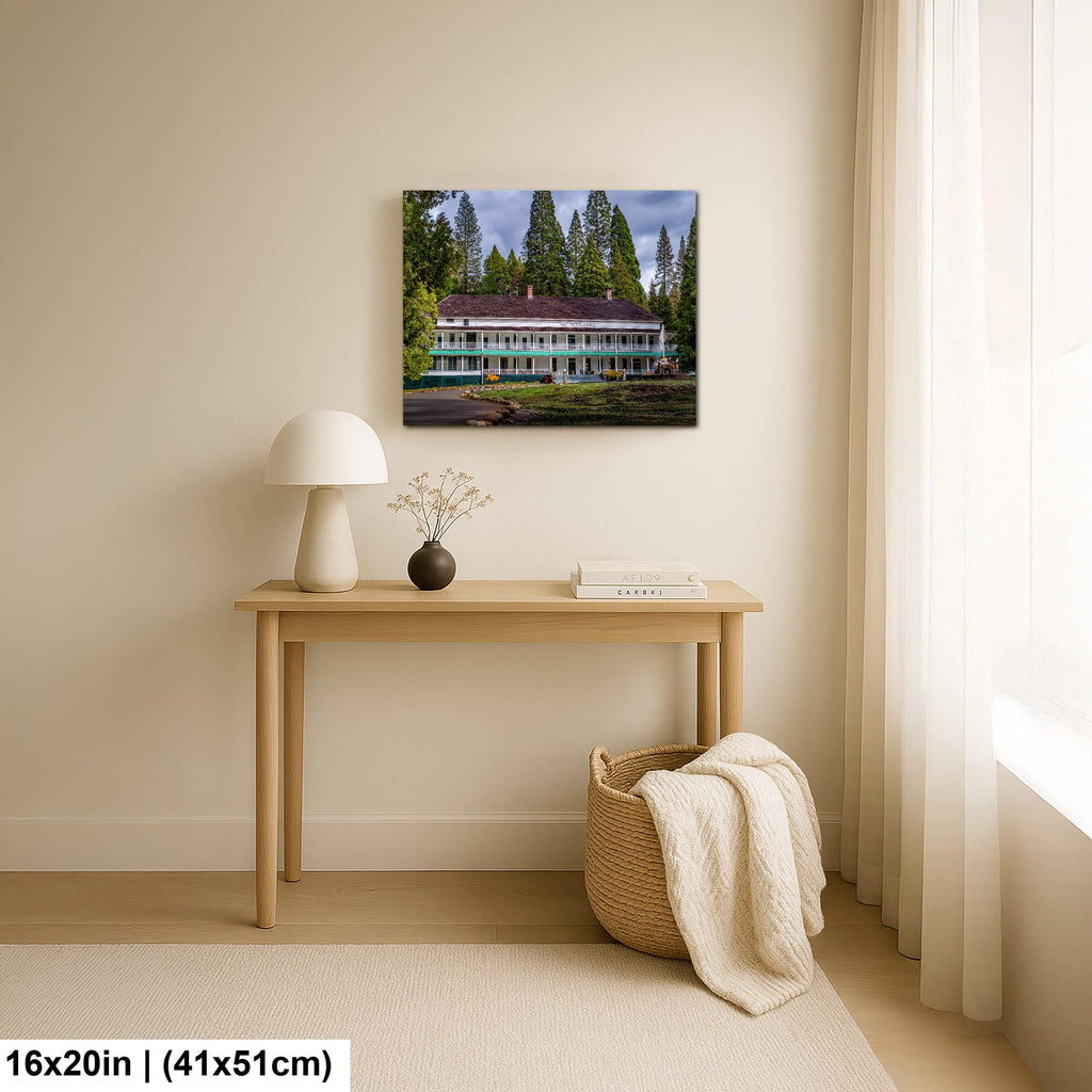 Big Trees Lodge Yosemite Photography Print, Historic Victorian Hotel, Sierra Nevada California Wall Art Decor