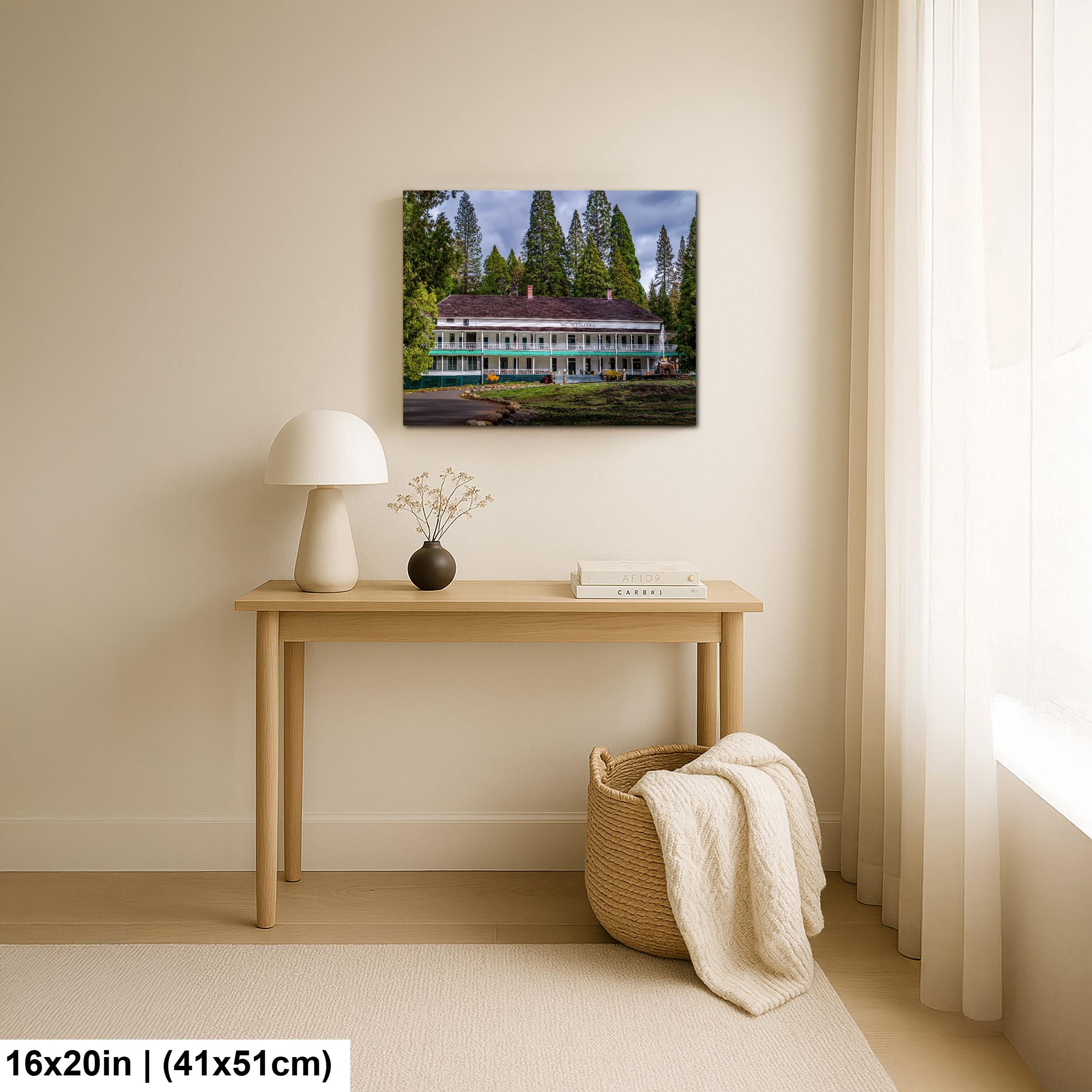 Big Trees Lodge Yosemite Photography Print, Historic Victorian Hotel, Sierra Nevada California Wall Art Decor