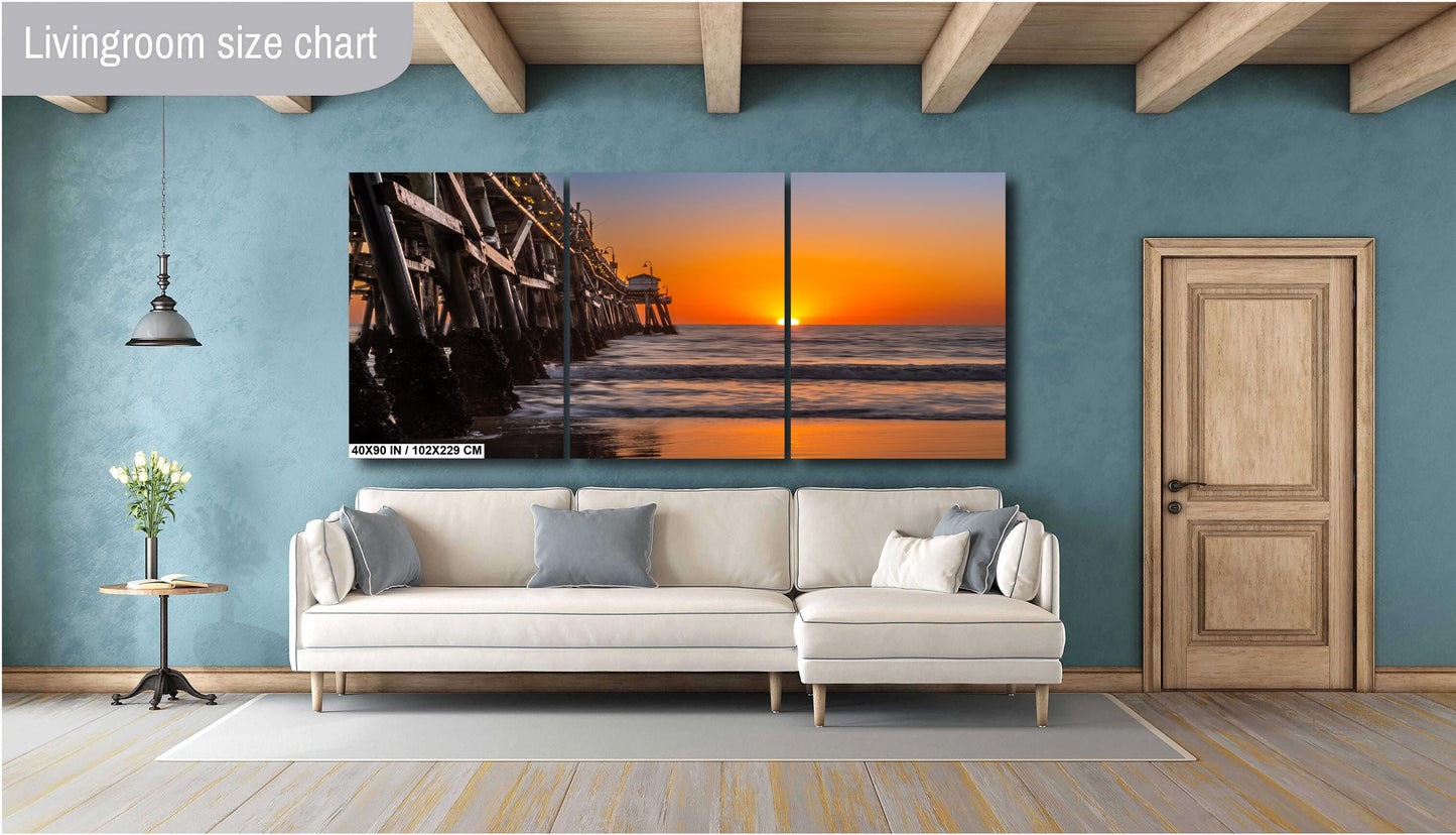 San Clemente Pier Sunset Seascape Photo: Coastal Wall Art