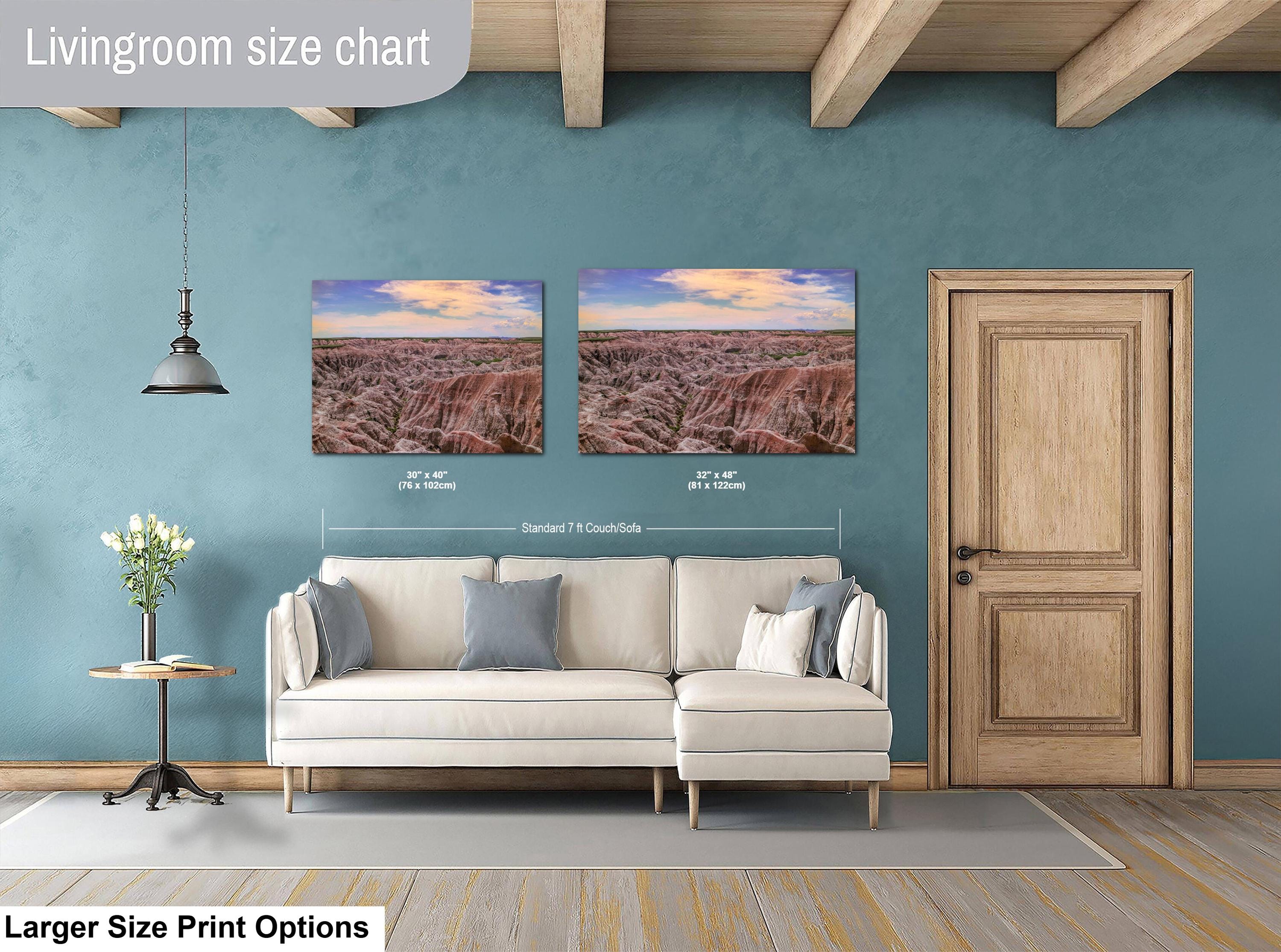Badlands National Park Sunset Pastels South Dakota Nature Photography Wall Art