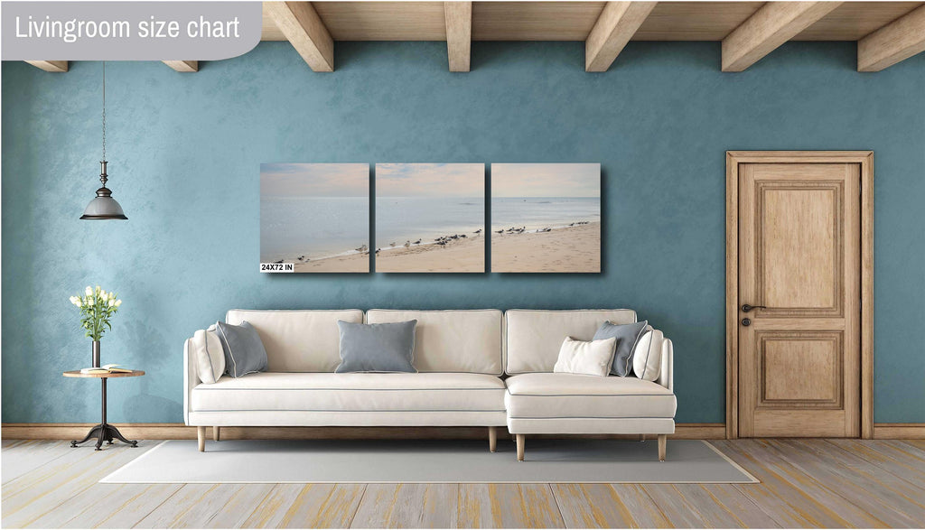 Birds on Perdido Key Beach: Florida Seascape Print Wall Art Coastal Wildlife Photography Aluminum/Acrylic/Metal/Canvas Home Decor