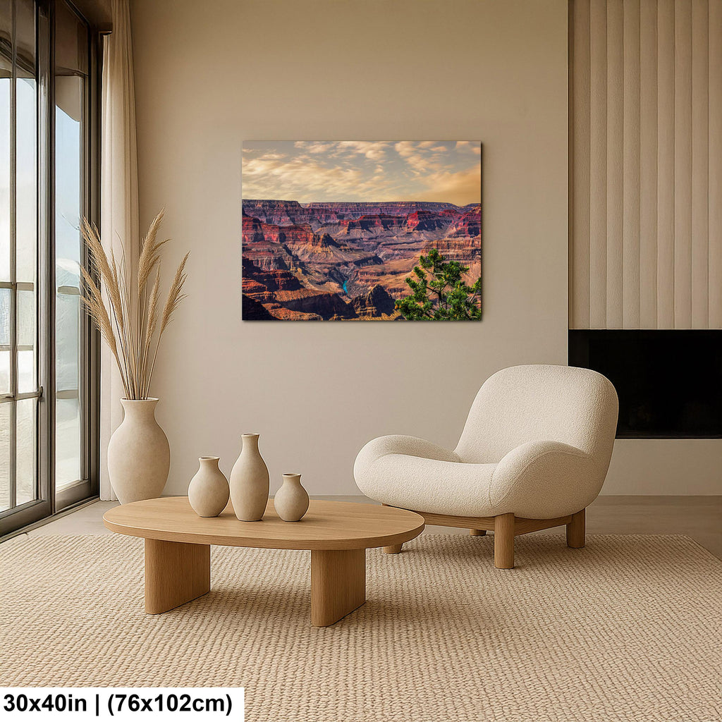 Grand Canyon Panoramic View, Colorado River Arizona Canyon Wall Art, Southwestern Landscape Photography Print