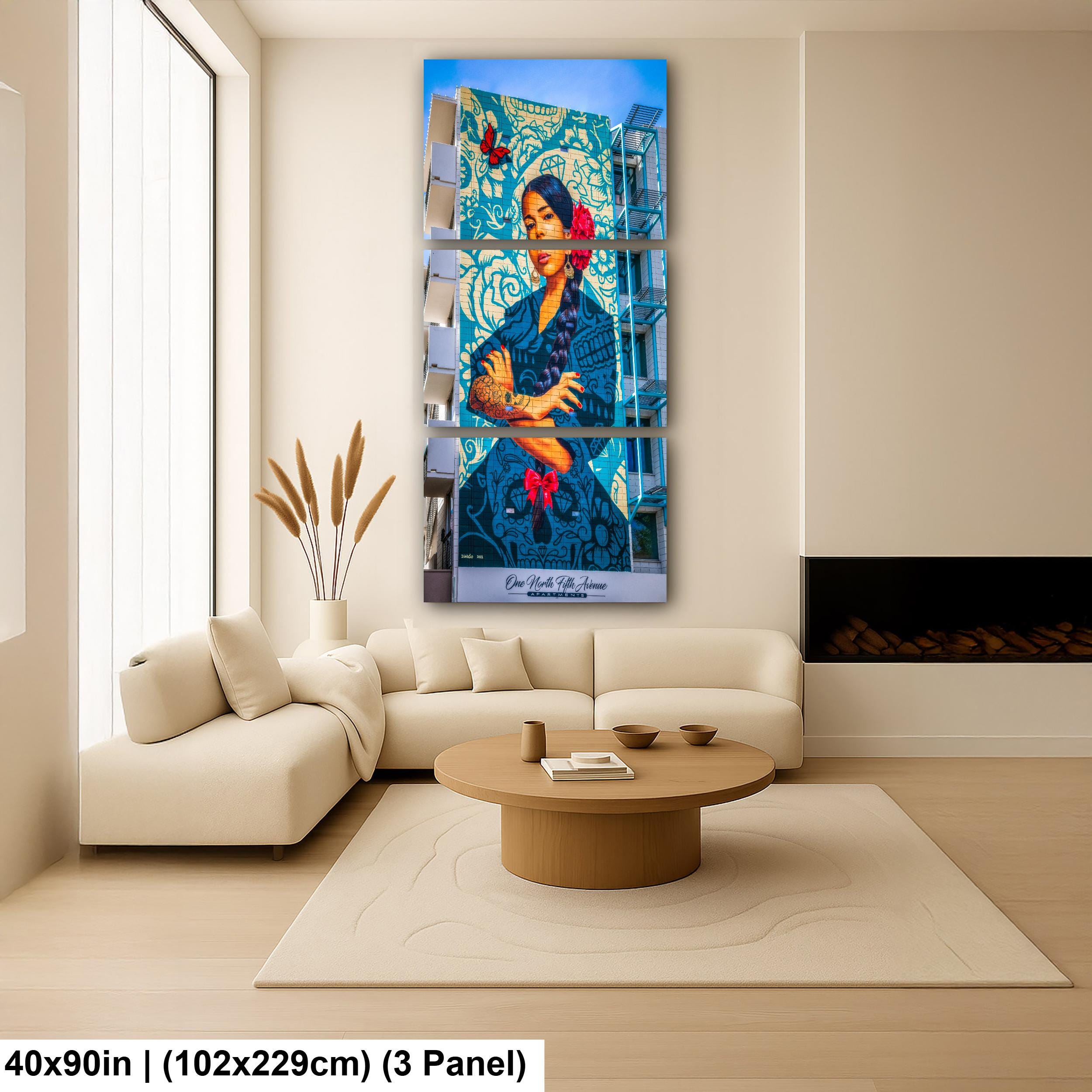 Tucson Mural - La Mujer Butterfly Mural, The Woman Portrait, Photography Print Wall Art