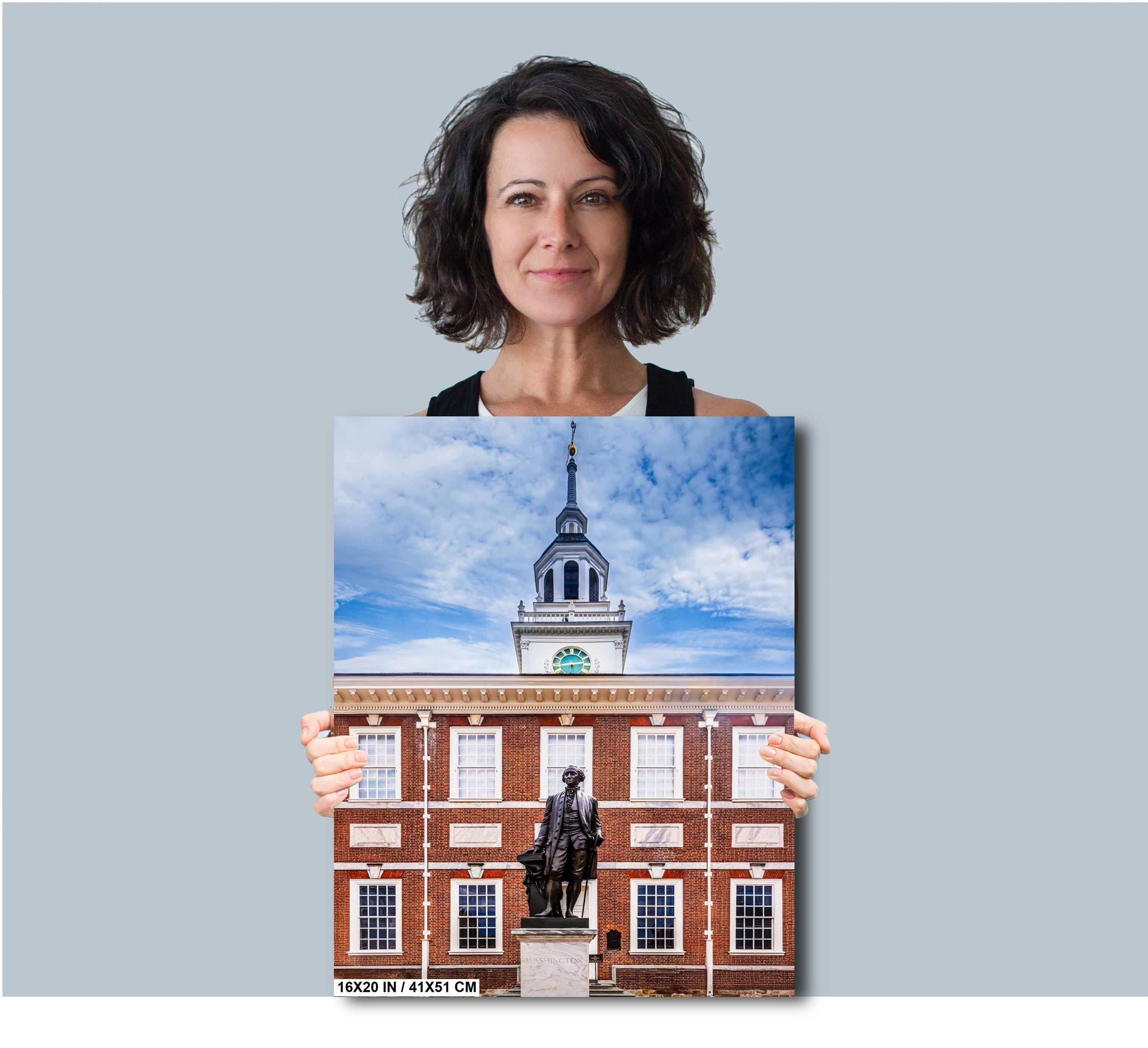 George Washington Statue Print: Independence Hall, Philadelphia Wall Art