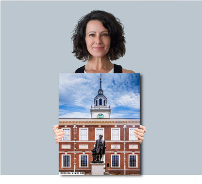 George Washington Statue Print: Independence Hall, Philadelphia Wall Art