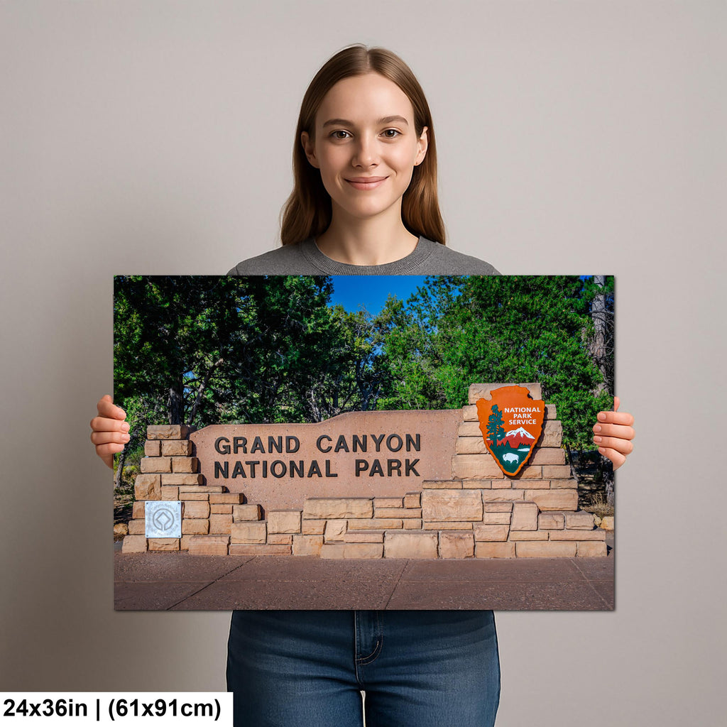 Grand Canyon National Park Entrance Sign - Arizona Photography Print