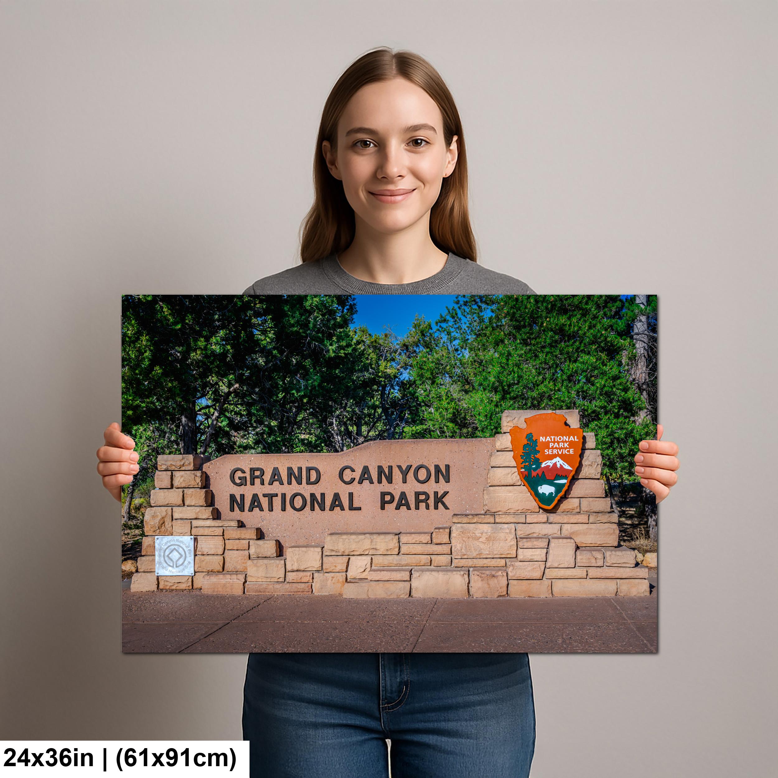 Grand Canyon National Park Entrance Sign - Arizona Photography Print