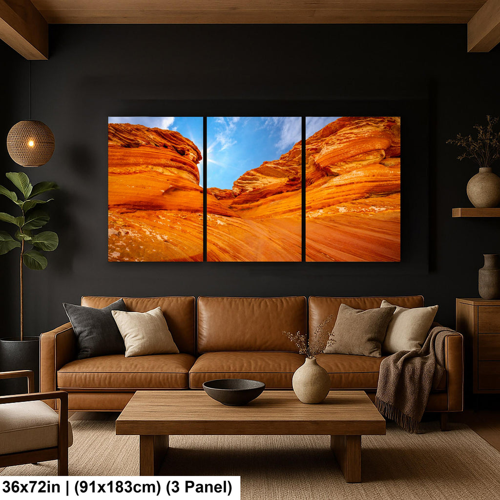 Northern Arizona Swirling Red Sandstone Formations Photography Print, Southwest Desert Wall Art