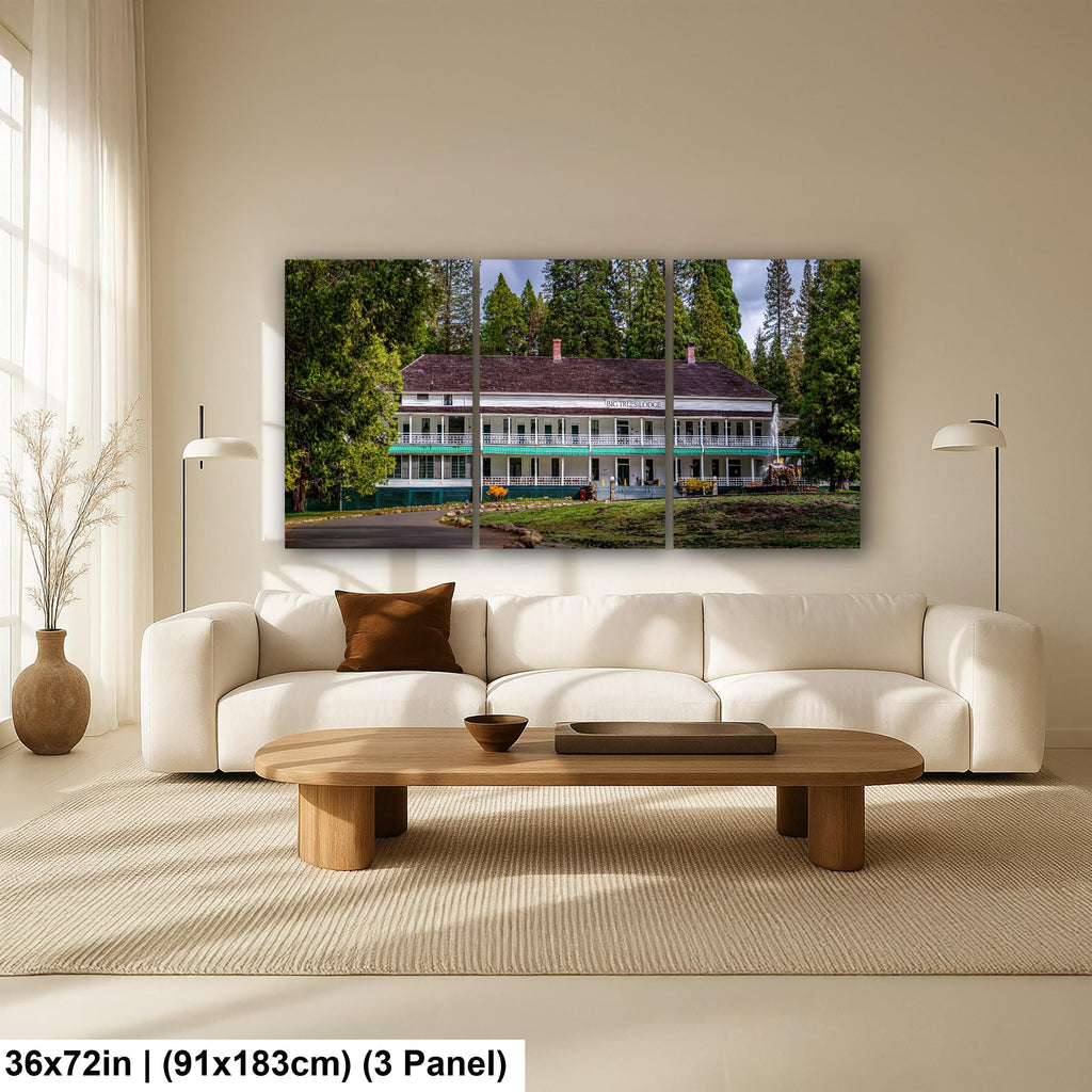 Big Trees Lodge Yosemite Photography Print, Historic Victorian Hotel, Sierra Nevada California Wall Art Decor