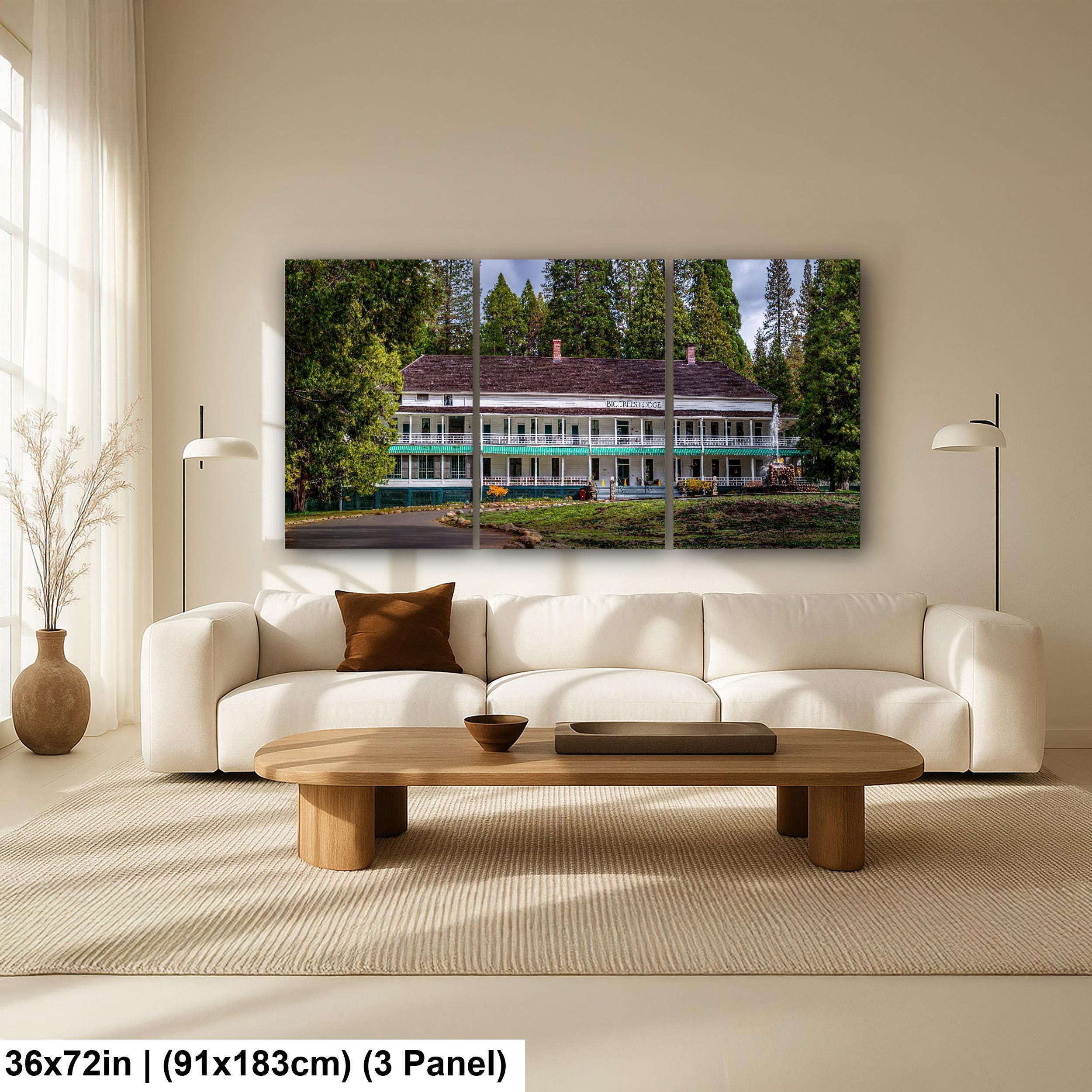 Big Trees Lodge Yosemite Photography Print, Historic Victorian Hotel, Sierra Nevada California Wall Art Decor