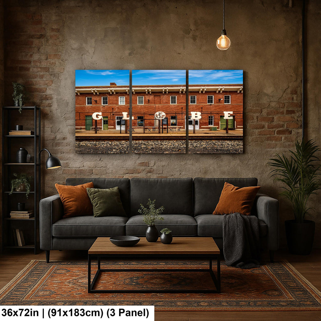 Globe Arizona Train Depot Photography Print, Railroad Americana Wall Art