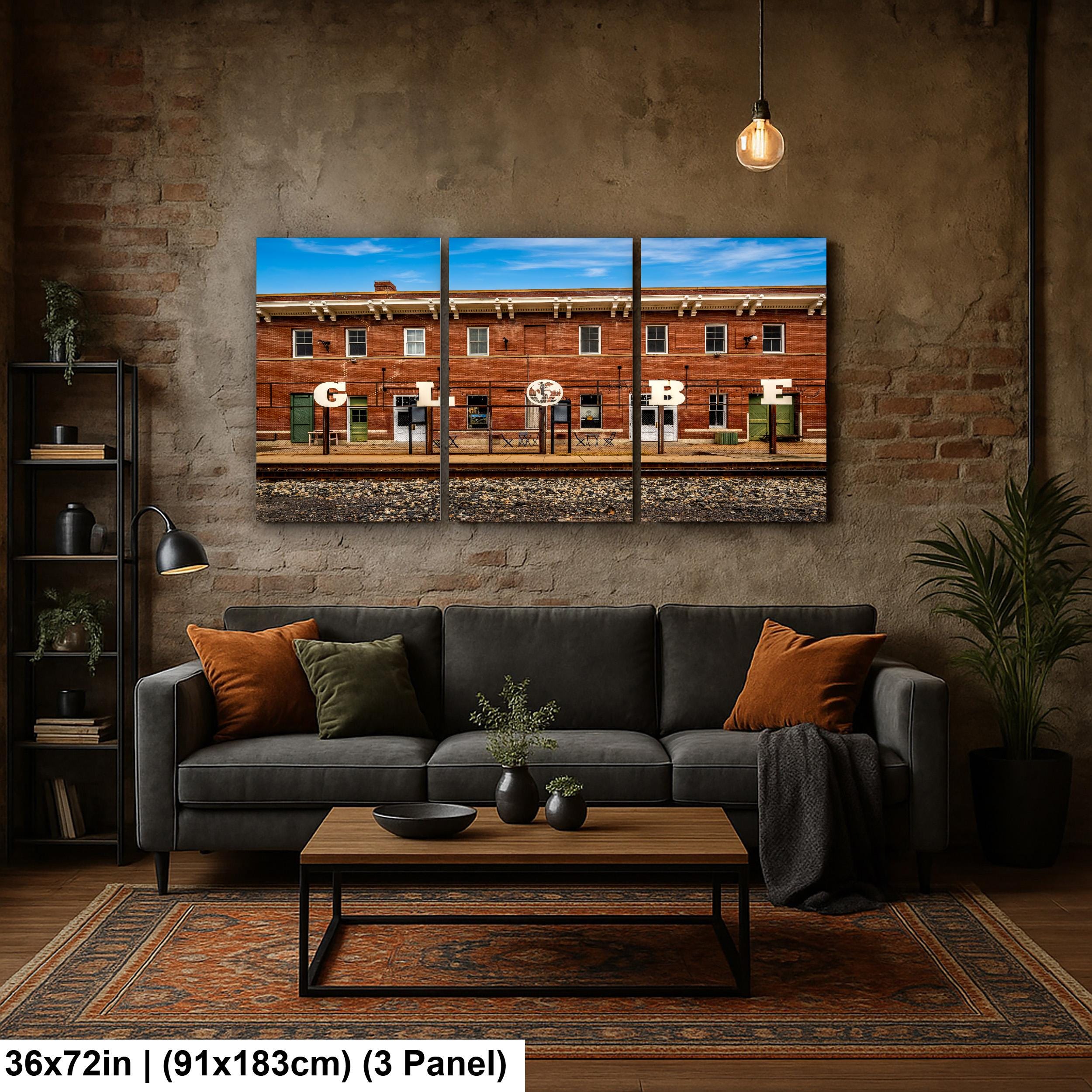 Globe Arizona Train Depot Photography Print, Railroad Americana Wall Art