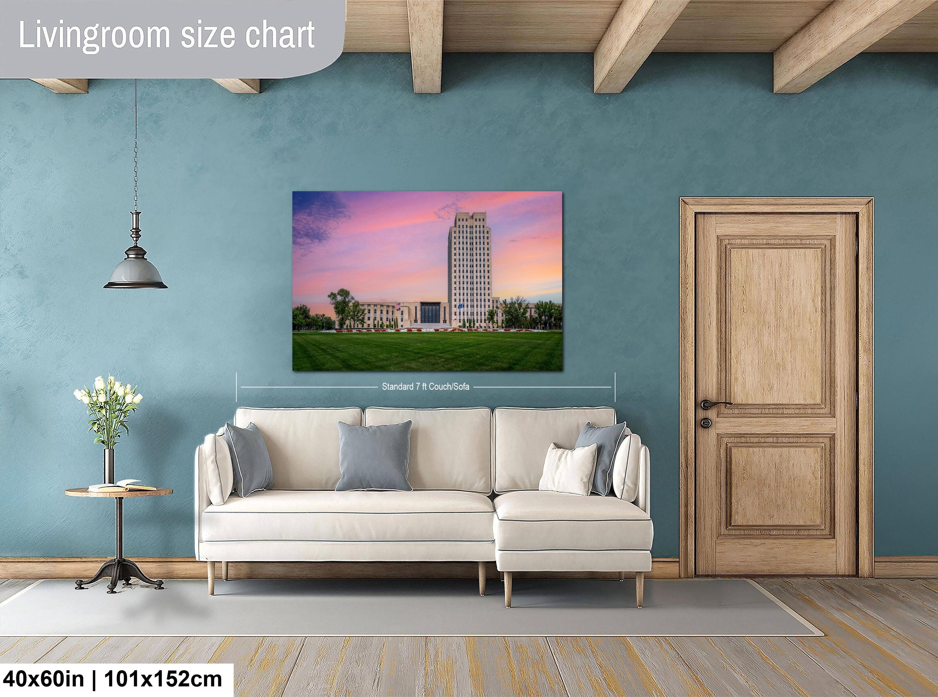 North Dakota State Capitol Sunset Skyscraper, Bismarck Architectural Photography Wall Art