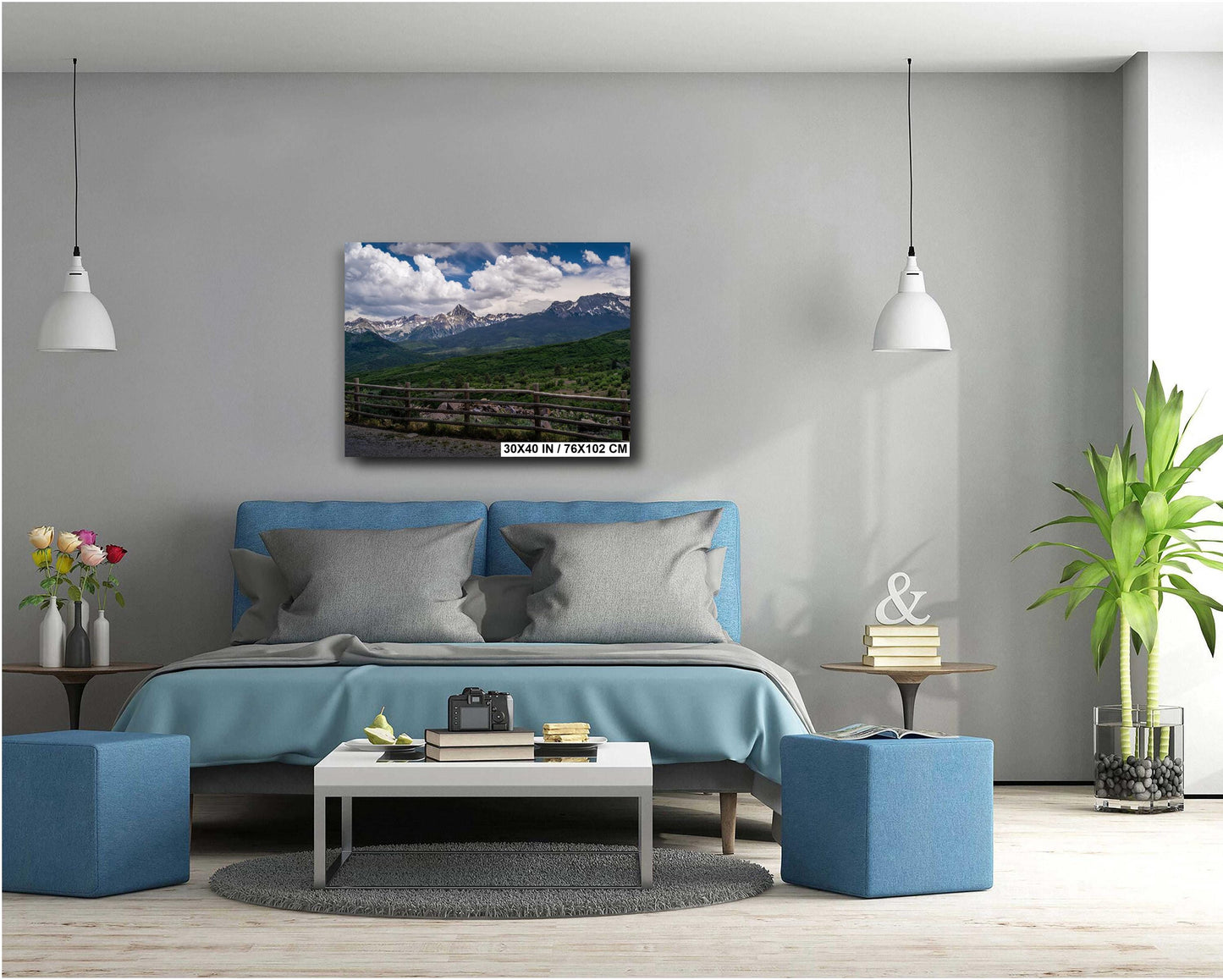 Colorado’s Million Dollar Highway Overlooking San Juan Rocky Mountains View Wall Art Print Alpine Peaks Aluminum/Acrylic/Metal/Canvas