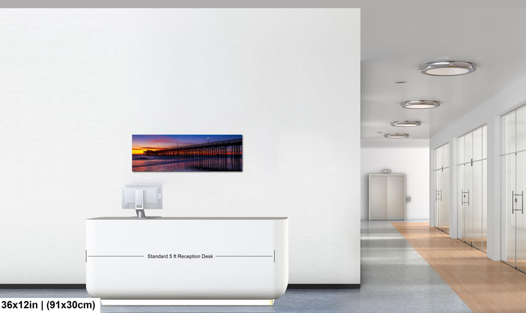 Twilight Reflections: Newport Beach Pier California Photography Wall Art